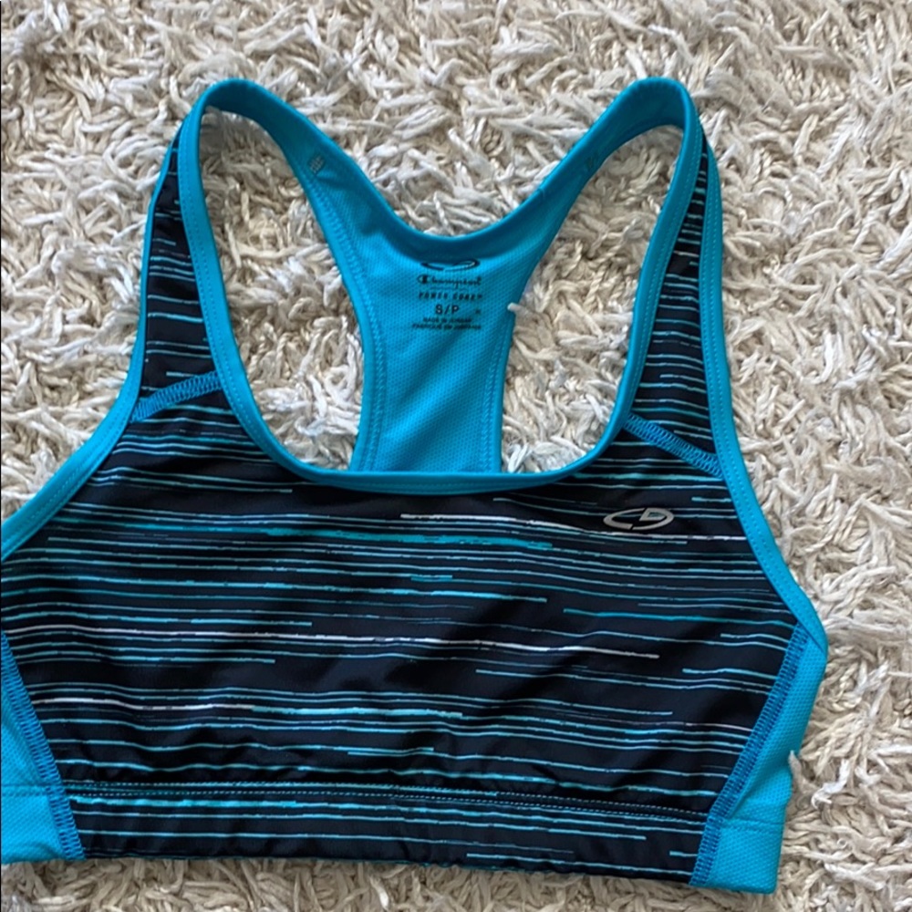 Champion real stripe sports bra
